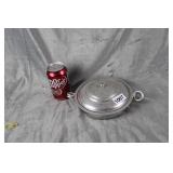 VTG CROMWELL WROUGHT ALUM. TRAY AND RELGIOU VTG CROMWELL WROUGHT ALUM. TRAY AND RELGIOU