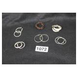 LOT OF SIX PAIR FASHION HOOP EARRINGS