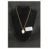 VTG "WHITING AND DAVIS" 18K CHAIN AND PENDENT