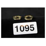 10 KARAT GOLD AND DIAMOND EARRINGS 10 KARAT GOLD AND DIAMOND EARRINGS