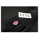 10K GOLD WITH PINK SAPPHIRE AND DIAMONDS 10K GOLD WITH PINK SAPPHIRE AND DIAMONDS