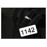 STERLING SILVER AND GEM STONE RING SIZE 9 STERLING SILVER AND GEM STONE RING SIZE 9