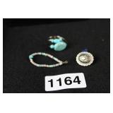 LOT OF MISC SOUTHWEST JEWELRY PIECES LOT OF MISC SOUTHWEST JEWELRY PIECES