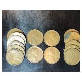 15- 1941S Lincoln wheat pennies