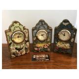 3 desk clocks