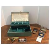 Jewelry box, cufflinks