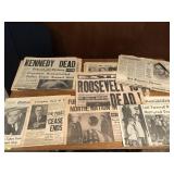 Kennedy assassination newspapers and others