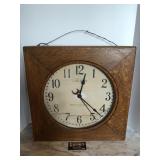 Telechron Oak Train Station Clock