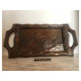 Hand carved serving tray