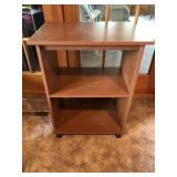 Microwave stand on wheels measures 23 1/2 x 15