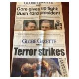 Twin tower strike newspaper
