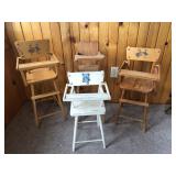 4-Doll high chairs