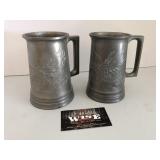 Pewter dragon steins