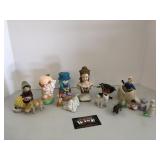 Lefton head statue and figurines