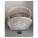 Wicker magazine rack