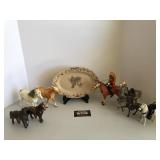Collector horses and plate