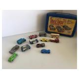 Matchbox cars and case