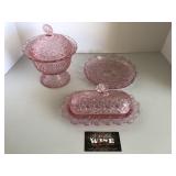 Pink glassware