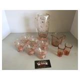 Lemonade punch set pink measuring cup