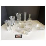 Clear glass some etched