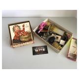 Vintage greeting cards in costume jewelry