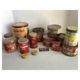 Vintage coffee tins and Girl Scout cookie