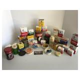 Vintage kitchen tins and Band-Aid containers