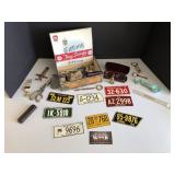 Bicycle license plates, bottle openers, keychain