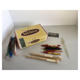 Vintage pencils and Fuller brush man letter