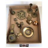 Various brass items