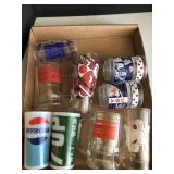 Richardson root beer mugs and Pepsi and 7-Up