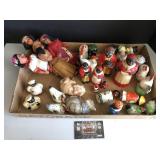 Salt and pepper shakers and native American dolls