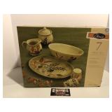 Gibson thanksgiving seven piece dinner set