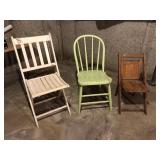 3- Wooden chairs