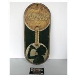 1940 silhouette Coca-Cola thermometer
