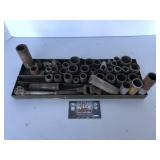 Tray of various sockets