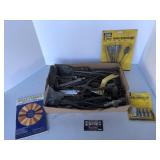 Wood boring set, quick coupler set, pliers,