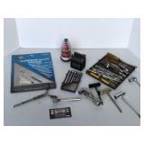 Aluminum square, bit sets, socket set