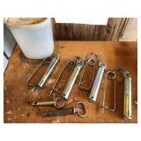 Implement pins in tote