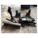Bottle jacks floor jack railroad tie and bars