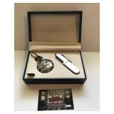 Gold Coast pocket watch and knife set