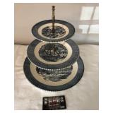 Currier and Ives center plate 12"