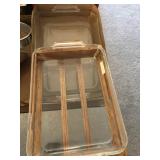 2 glass Casserole with rack