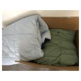 Various bed spreads and heated pad (queen)