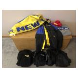 New Holland coats, flag, hat, sweatshirt