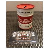 Vintage new Holland Combine coin bank