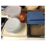 Pyrex glass containers & Tupperware