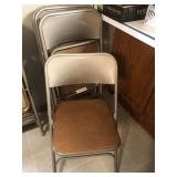 4 Samsonite padded folding chairs