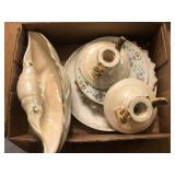 Pearl candle holders and dishes