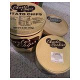 Cookie/Chip Tins & Wooden Item